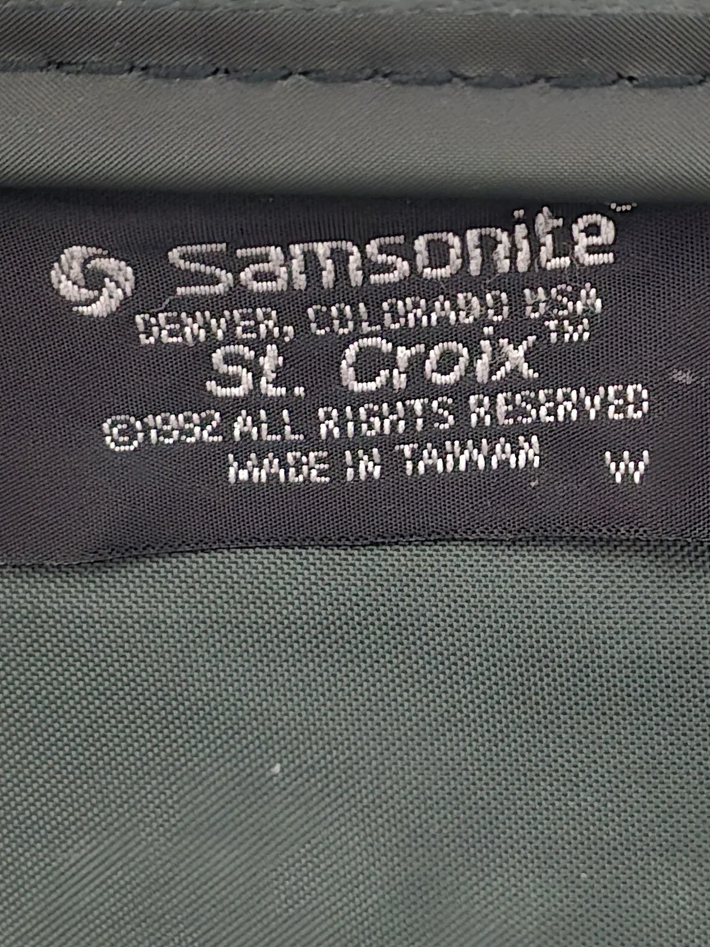 Vintage 1995 Samsonite St. Croix Briefcase Messenger Bag - Forest Green Canvas